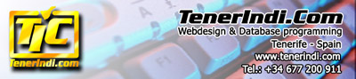 Datenbank und Webdesign auf Teneriffa - tenerindi.com